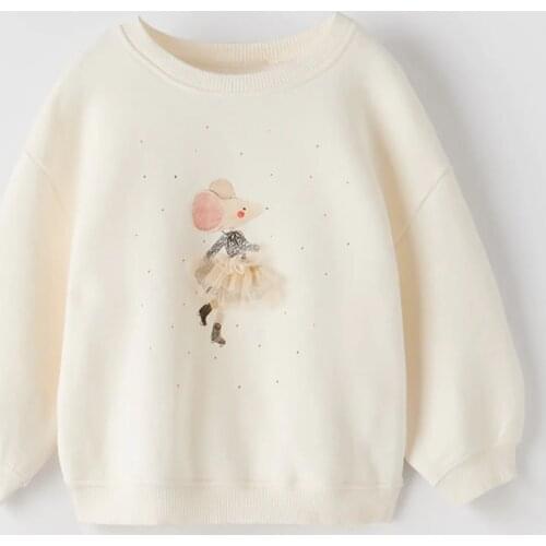 Brand Children Clothing Terry Cotton Sweater Hoodies Babe Infant Kids Girls Sweatshirts Sports Tee Long Sleeve Baby Girl Clothes