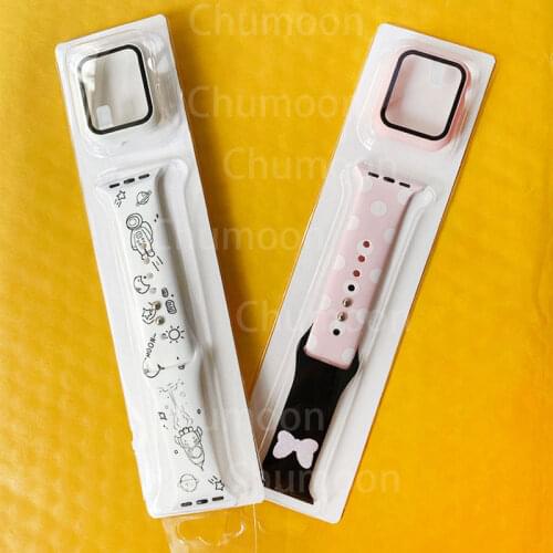 Case+Strap for Apple watch 6 band 40mm 44mm watchband 42mm 38mm silicone wrist belt bracelet correa for Iwatch series 3 4 5 6 SE