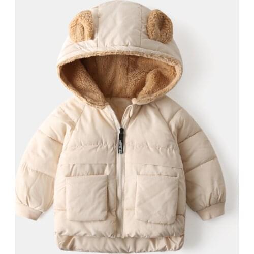 2-6 Years Baby Kids Clothes Girls Down Jackets 2021 Winter Casual Solid Zipper Coat for Boys Thicken Warm Childrens Clothing