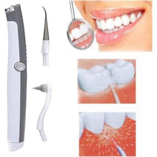 Electric Sonic Vibrations Tooth Stains Eraser Teeth Polishing Scaler Remover Tartar Dental Cleaning Tool Kit w/ 1 Grindingsv