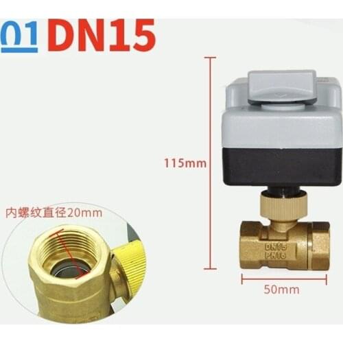 DN15/20/25/32/40 Electric ball valve 220VAC,Brass Motorized Ball Valve 2 / 3 Way,Three-wire 2-control for solar water heater