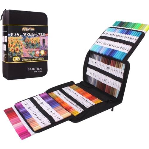 Colouring Markers, Dual Brush Pens Felt tip Fineliners Art Colouring pens for Kids Drawing, Calligraphy, Colouring Books