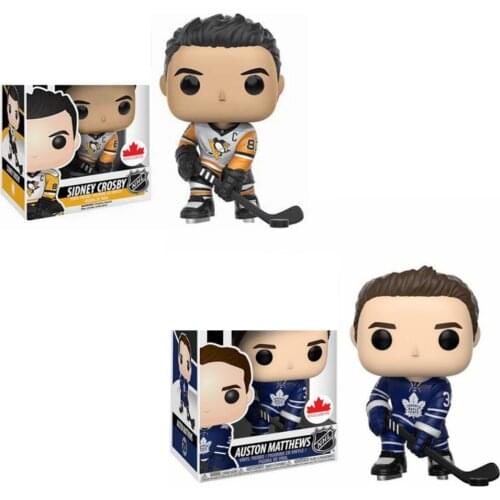 FUNKO Hockey Doll PENGUINS Sidney Crosby #02 Auston Matthews #20 Vinyl Action Figure Exclusive Collection Model Boy Toys