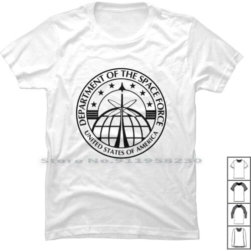 Space Force Logo T Shirt 100% Cotton Popular Trend Space Some Pace Logo Spa Log Hot Ace End Me