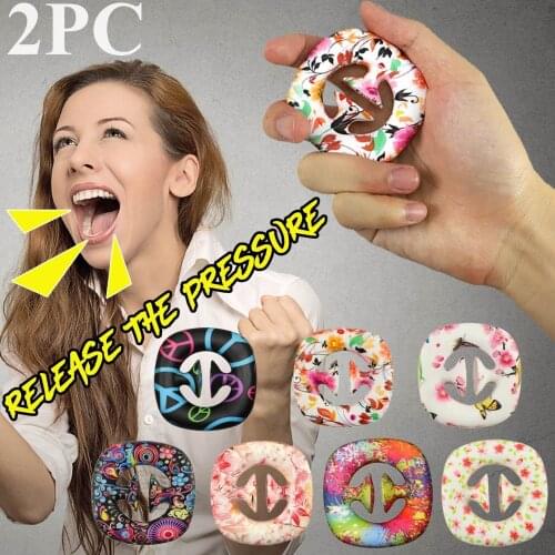 2PC snapperz Fidget Toy Finger Hand Grip Anxiety Autism Stress Reliever Sensory Fidhet Toys Decompression Silicone Grips Figet