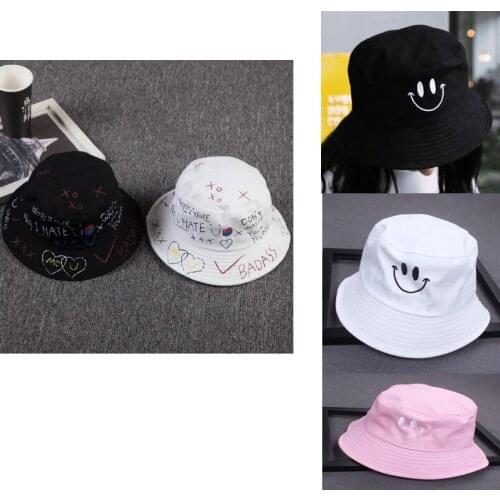 Summer Hats Fashion Cap Bucket Hip Hop Cap Hat Fisherman Hat Women 2021 New Outdoor Casual Fishing Sunscreen Bucket Hat