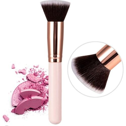 Luxury Champagne Loose Powder Makeup Brushes Flat Top Foundation Brush Large Face Brush Repair brush contour brush makeup tools