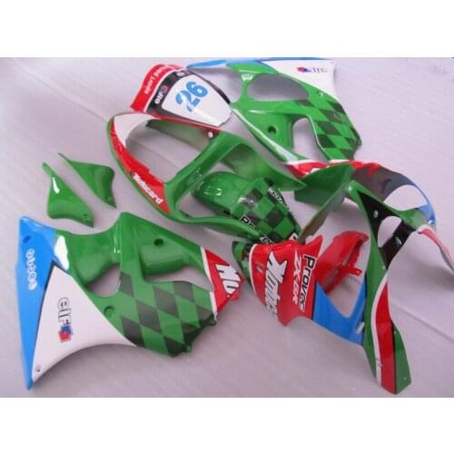 Motorcycle Fairing kit for KAWASAKI Ninja ZX6R 00 01 02 ZX6R 636 2000 2001 2002 Square colorful Fairings set +gifts SL47