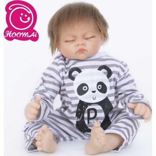 Boneca Reborn Doll Silicone 22" Sound Sleeping Soft Reborn Baby Dolls Kids Toys Birthday Gifts
