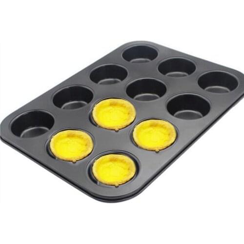 12 Holes Square Cupcake Pan Muffin Tray Cupcake Mold Muffin Pan Carbon Steel Baking Pan Non Stick Bakeware Biscuit Pan