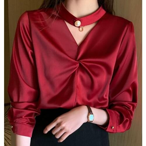 LJSXLS White Hollow Out Women Chiffon Blouse Long Sleeve Tops Camisas De Mujer 2021 Autumn Casual Korean Clothes Womens Shirts