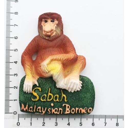 Malaysian Red Sabah Proboscis Monkey Souvenir Magnetic Fridge Magnet