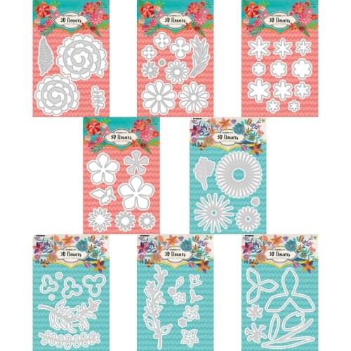 AliliArts Metal Cutting Dies 3D Flower diy Scrapbooking Photo Album Decorative Embossing PaperCard Crafts Die