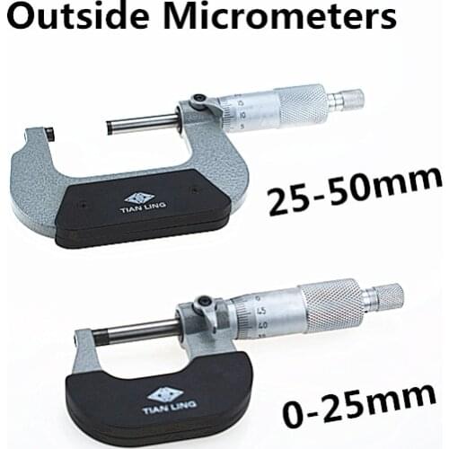 Jrealmer High quality 0-25mm/25-50mm Micron outside Micrometer 0.01mm digital gauge measuring tools