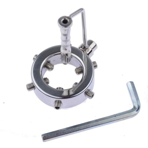 Male Penis Squeeze Metal Cock Ring Urethral Catheter Sounds Dilator Glans Stimulate Lock Ring Masturbation Sex Toys for Men