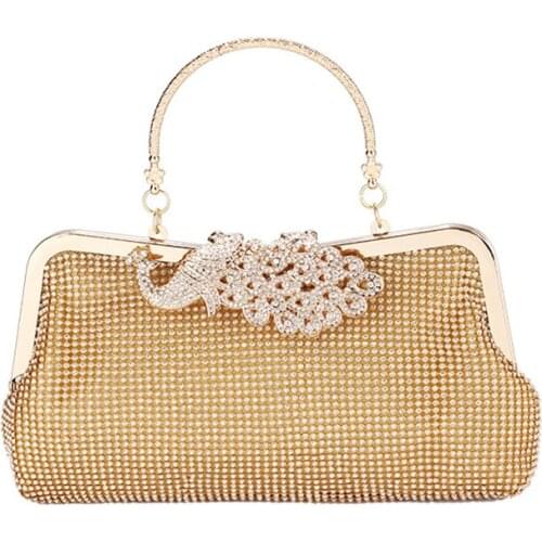 New Trendy Female Elegant Evening Handbag Fashion Diamond-studded Clutch Bag Womens Party Clutch Luxury Designer Bag sac femme
