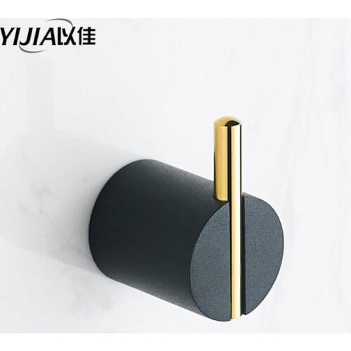 Clothes organizer Brass hook wall hanging creative black gold coat hook metal wall hanger