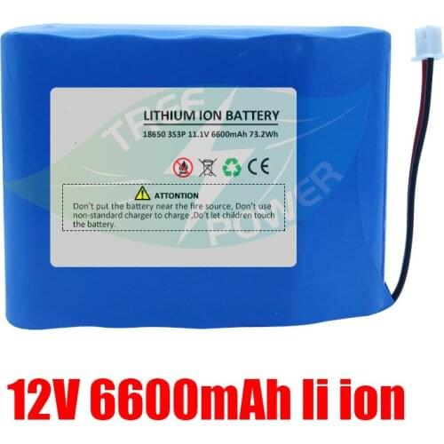 Rechargeable 11.1V 6600mAh 18650 3S3P Lithium Ion Battery Pack for Solar Street Light/Garden Light