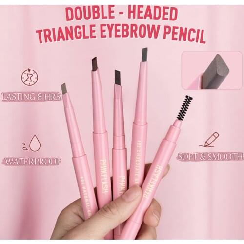 PF-E09 Anti-sweat Rotating Triangle Eyebrow Pencil Long-lasting Natural Eyebrow Durable Pencil Fork Tip