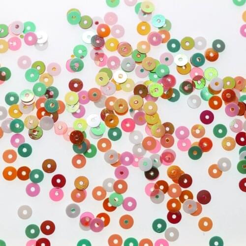 Craft Mixed Pastel Color 4mm-12mm Flat Round loose sequins Paillettes sewing Wedding craft