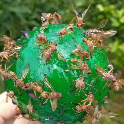 Hanging Fly Trap Ball Fruit Fly Catcher Sticky Trap Fly Outdoor Disposable Wasp Bee Durable Fruit Tree Garden Flying Insect Trap