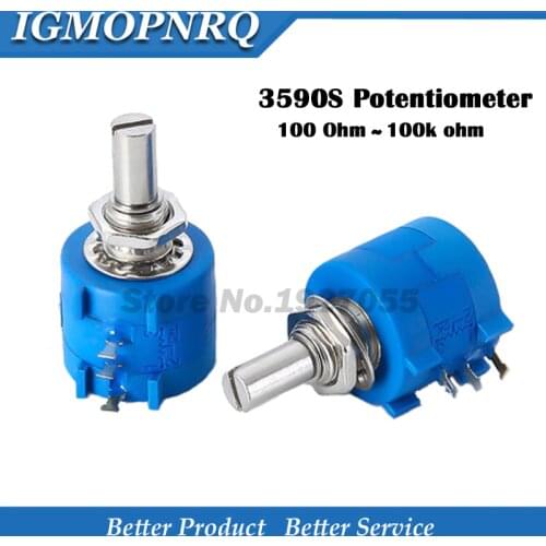 5pcs 3590S series potentiometer 500 1K 2K 5K 10K 20K 50K 100K ohm 3590S-2-103L 3590S 101 102 103 104 201 202 203 501 502 503