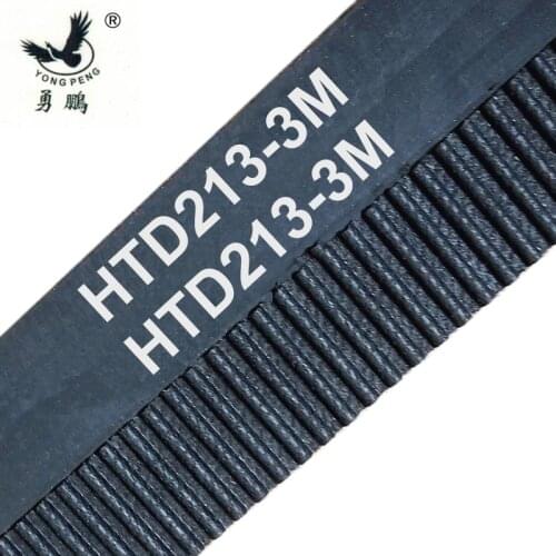 5 pieces 213 HTD3M timing belt length 213mm width 15mm 71 teeth rubber closed-loop 213-3M-15 S3M 3M 15 pulley for CNC machine
