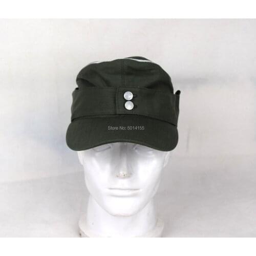 Replica WWII German Army Heer EM HBT M43 Officer Summer Field Cap Green