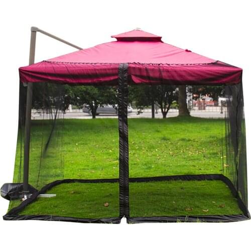 Sunshade Umbrella Mosquito Net Bug Insektennetz Terrassennetz Roman Umbrella Parasol Net Cover 300*300*230CM Patio Umbrella Net