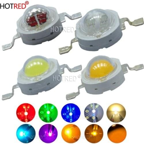 10pcs 5W High Power LED Light Emitting Diodes LEDs Chip SMD Bead White Green Red Blue Yellow Bulb 440nm 660nm 380-840nm Epistar