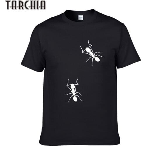 TARCHIA 2021 New Top Style Spring Ant Print Men Tees Tops Fashion Casual T Shirt Men Cotton Slim Fit T Shirt Homme