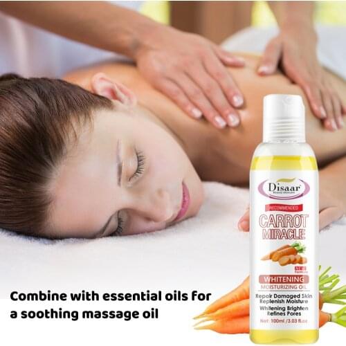 Carrot Soothing Massage Oil Repair Damaged Skin Replenish Moisture Face Oil 100ML Refines Pores Men Woman Body Care OIL
