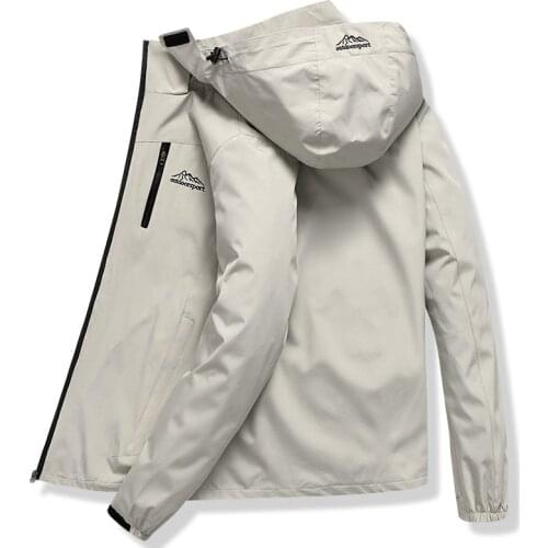 Casual Windbreaker Jacket Men Spring Autumn Outwear Military Waterproof Breathable Hooded Coat Tourism Mountain Jacket 6XL 7XL