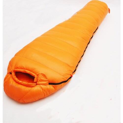 Filling 3000G outdoor camping Winter sleeping bag goose down splicing mummy ultra-light goose down sleeping bag