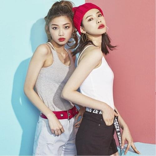 Womens clothing summer Condole belt vest Cultivate ones morality render Condole belt vest pullover Pure color Condole beltvest