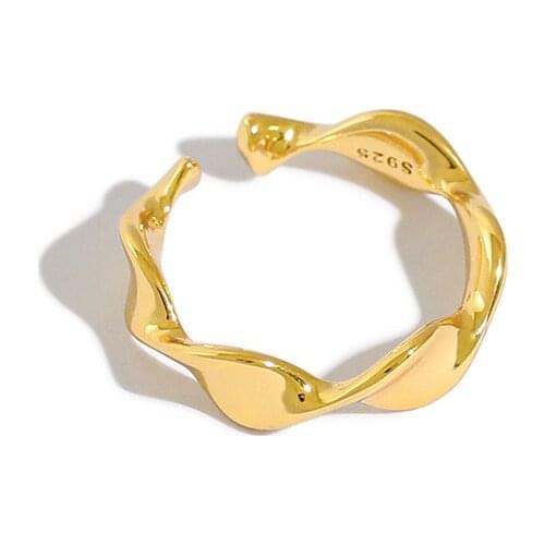 SHANICE Korean S925 sterling silver open ring ins simple Mobius twisted female wild student ring jewelry girlfriends gift