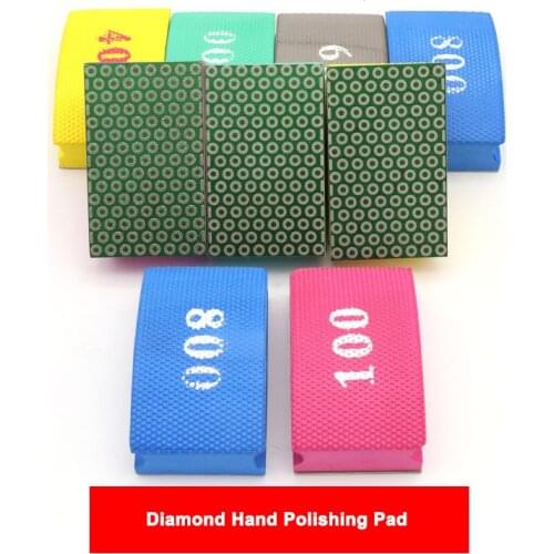 1PCS 90*55mm Electroplating Diamond Hand Polishing Pad Stone Polishing Hand Wiper Glass Ceramic Diamond Grinding Abrasive Pads