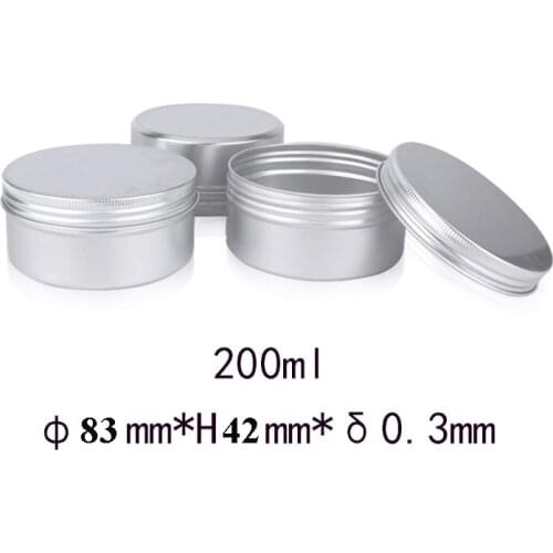 48pcs 200g Aluminum Tin Jar Metal Containers Lip Balm Container 200ml Empty Wax Candle Jars Cream Pot Box