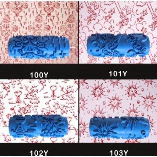 5" Embossed Paint Roller Sleeve Wall Texture Stencil Brush Pattern Decor 100Y