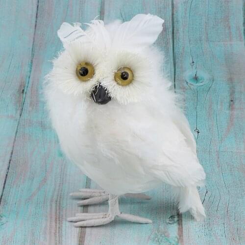 7inch Furry Owl Plush Animal Model, Teaching Cognitive Model, Home Gaeden Decor, Housewarming Gifts