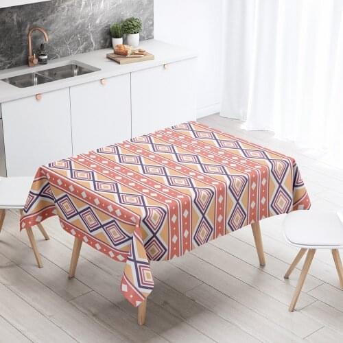 Bohemian Tablecloth for Table Cloth Cover Dining Decoration Waterproof Nordic Art Rectangular Anti-stain Oilcloth Kitchen Decor