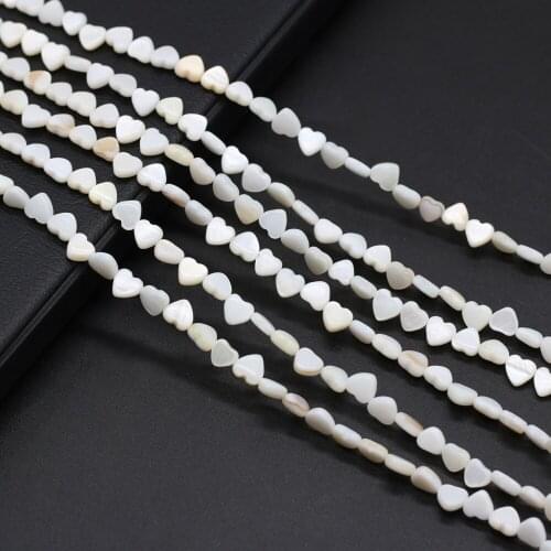 Natural Shell Loose Beads Heart Shape Small Hole Bead for Fashion Jewelry Making Women Bracelet Necklace Accessories