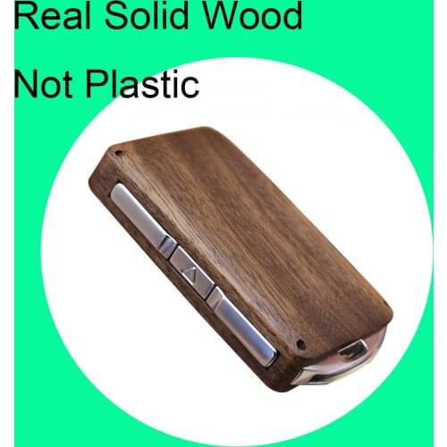 Wooden Key case for Volvo 2015-2019 XC90 S90 V90 2018 XC60 Remote Control Refit Wooden Car Key Fob Shell Replacement (case only)