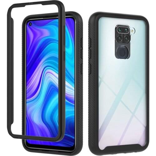 Redmi 9 9A 9C 9T 360 Full Phone Case for Funda Xiaomi Redmi Note 10 9 8 Pro 10S 9S Case Shockproof Bumper Clear Cover Capa Men