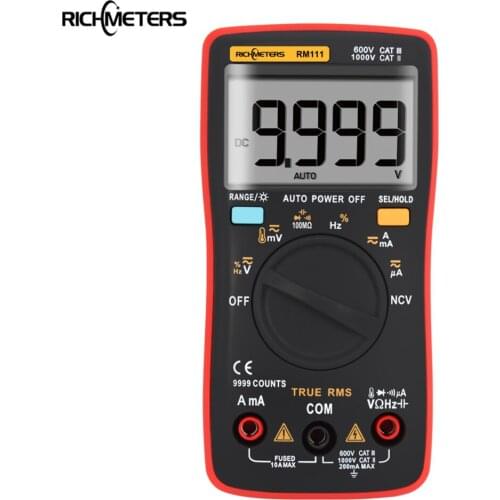 Digital Multimeter Auto Range 9999 counts RM111 NCV True-RMS multimetro Temperature Back light AC/DC Voltage Ammeter Tester