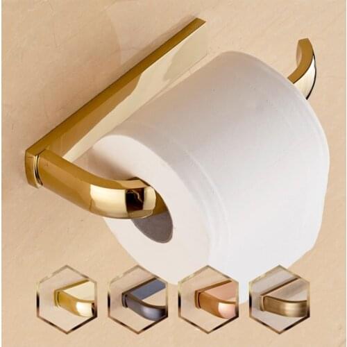 Toilet Paper Holder Solid Brass Bathroom Roll Paper Accessory Wall Mount Crystal Toilet Paper Holder Multiple Colors Choose