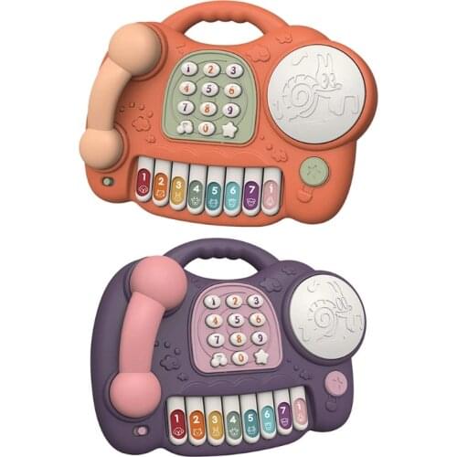 Baby Music Toy Electronic Piano Drum Keyboard Set Multifunctional Toy Preschool Learning Educational Toys Birthday Gifts