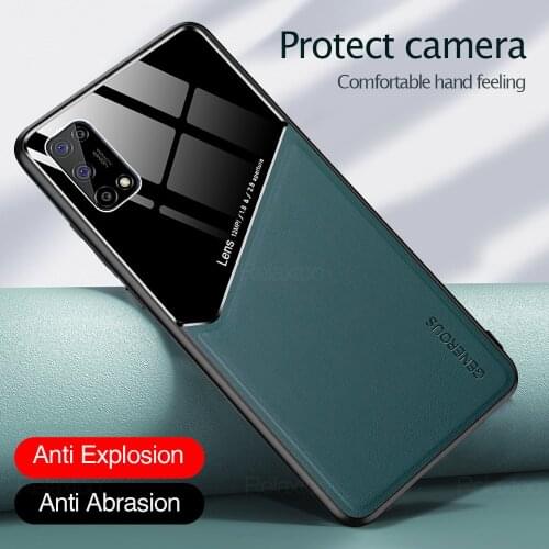 For realme 7 5g case leather magnetic phone cover for oppo realme 7 5g realme7 5g shockproof silicone coque fundas