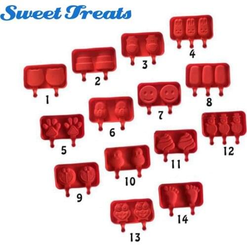 Sweettreats 14 Type Cartoon Pop Tray Popsicle Maker Lolly Mould Mold Kitchen tool