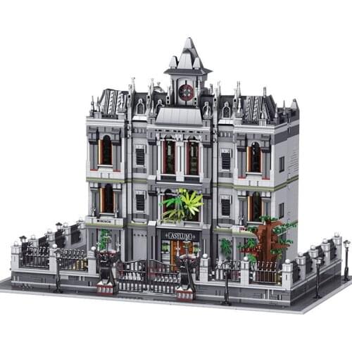 Creator Series MOC Arkham Asylum With light Advanced model Small Particles Building Blocks 7620pcs Bricks Education Toys K128